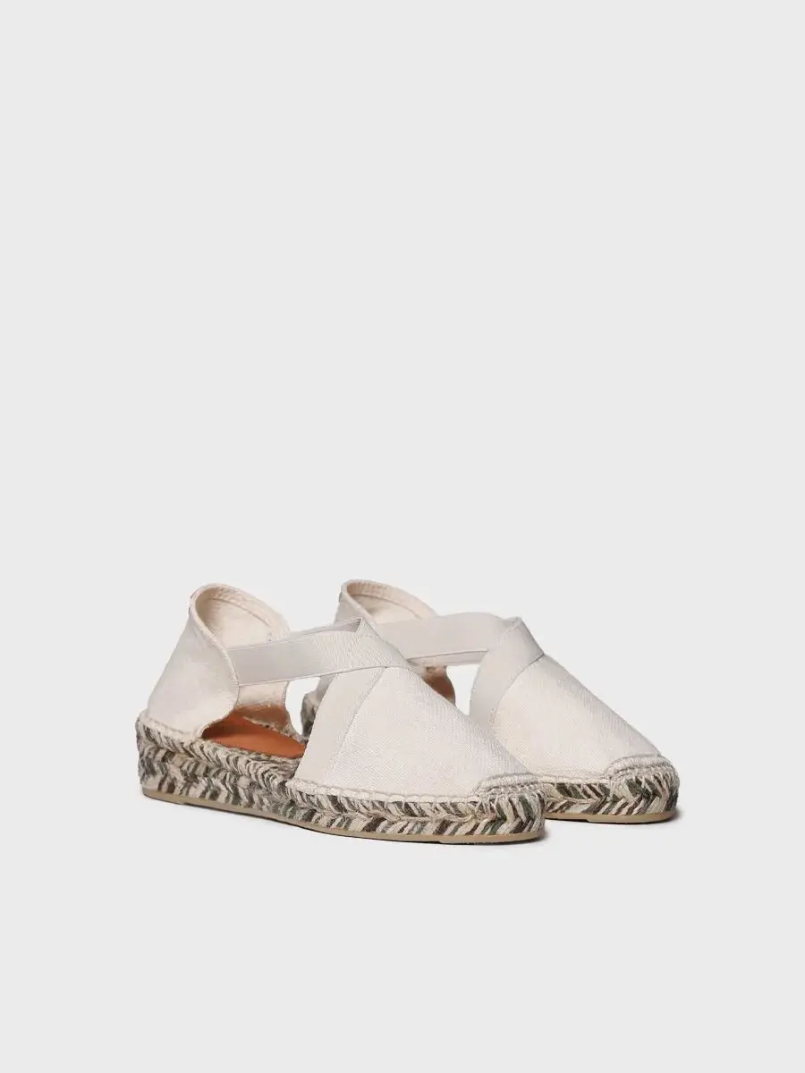 Platte espadrilles voor dames met elastische en veelkleurige zool