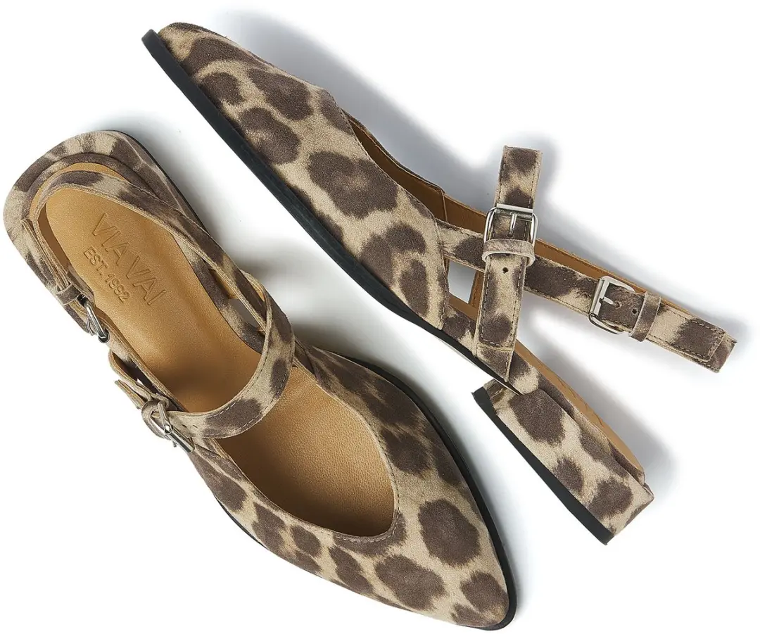 VIA VAI Jazz Valerie Slingbacks 39 - Luipaardprint - afbeelding 3 van 6