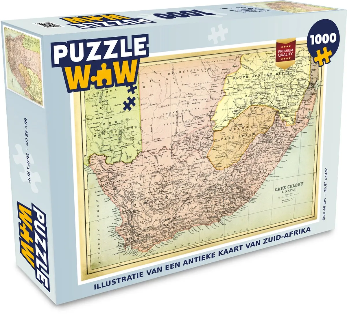 PuzzleWow Zuid-Afrika Legpuzzel 1000 Stuks - Multicolor
