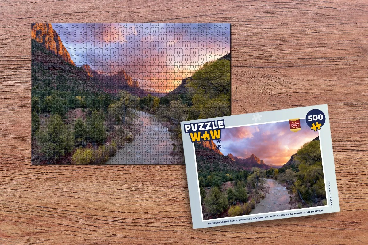 PuzzleWow Legpuzzel Zion Utah 500 Stuks - Multicolor