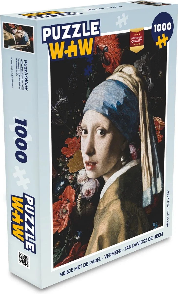 PuzzleWow Vermeer Legpuzzel 1000 Stuks - Multicolor