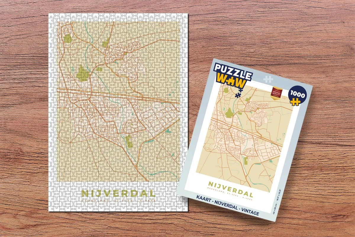 PuzzleWow Nijverdal Vintage Legpuzzel 1000 Stuks - Multicolor