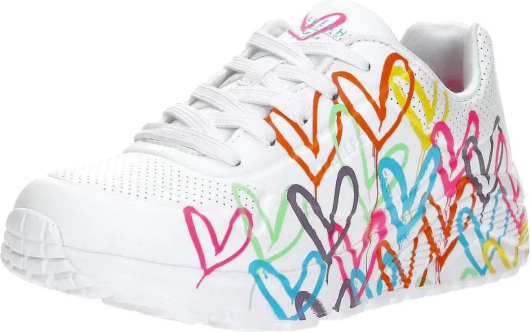 Skechers Uno Lite Spread The Love Meisjes Sneakers - 32 - Wit/Multicolor