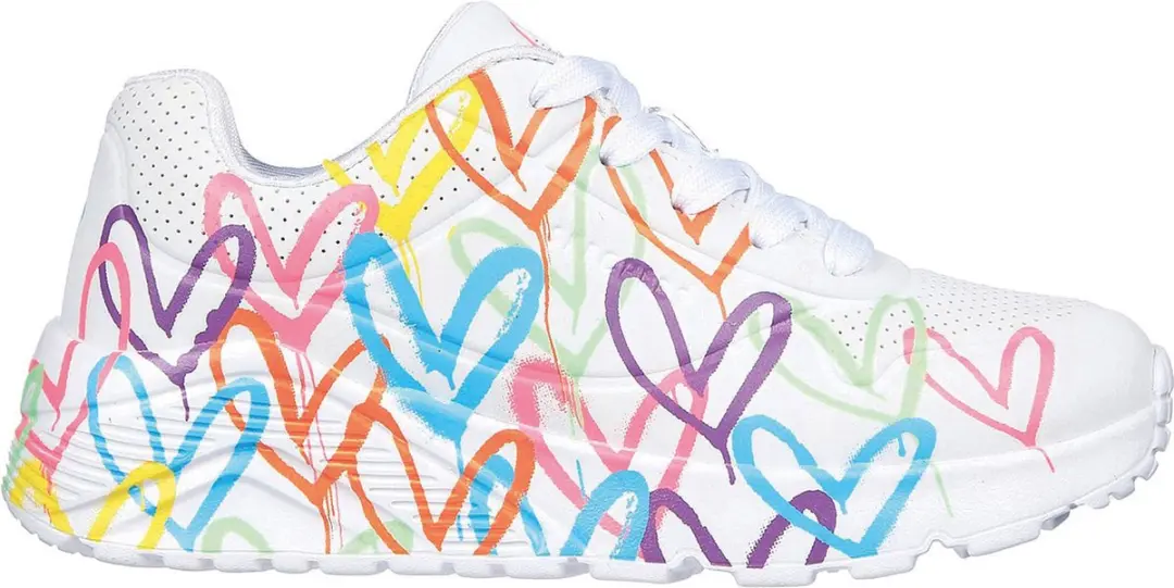 Skechers Uno Lite Spread The Love Meisjes Sneakers - 32 - Wit/Multicolor