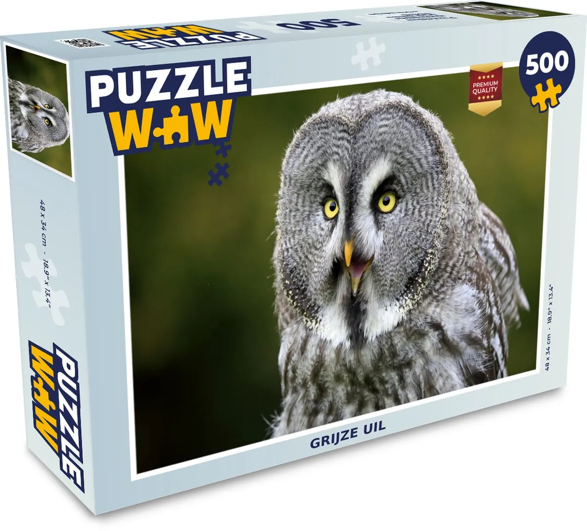 PuzzleWow Vogel Uil Legpuzzel 500 Stuks - Multicolor