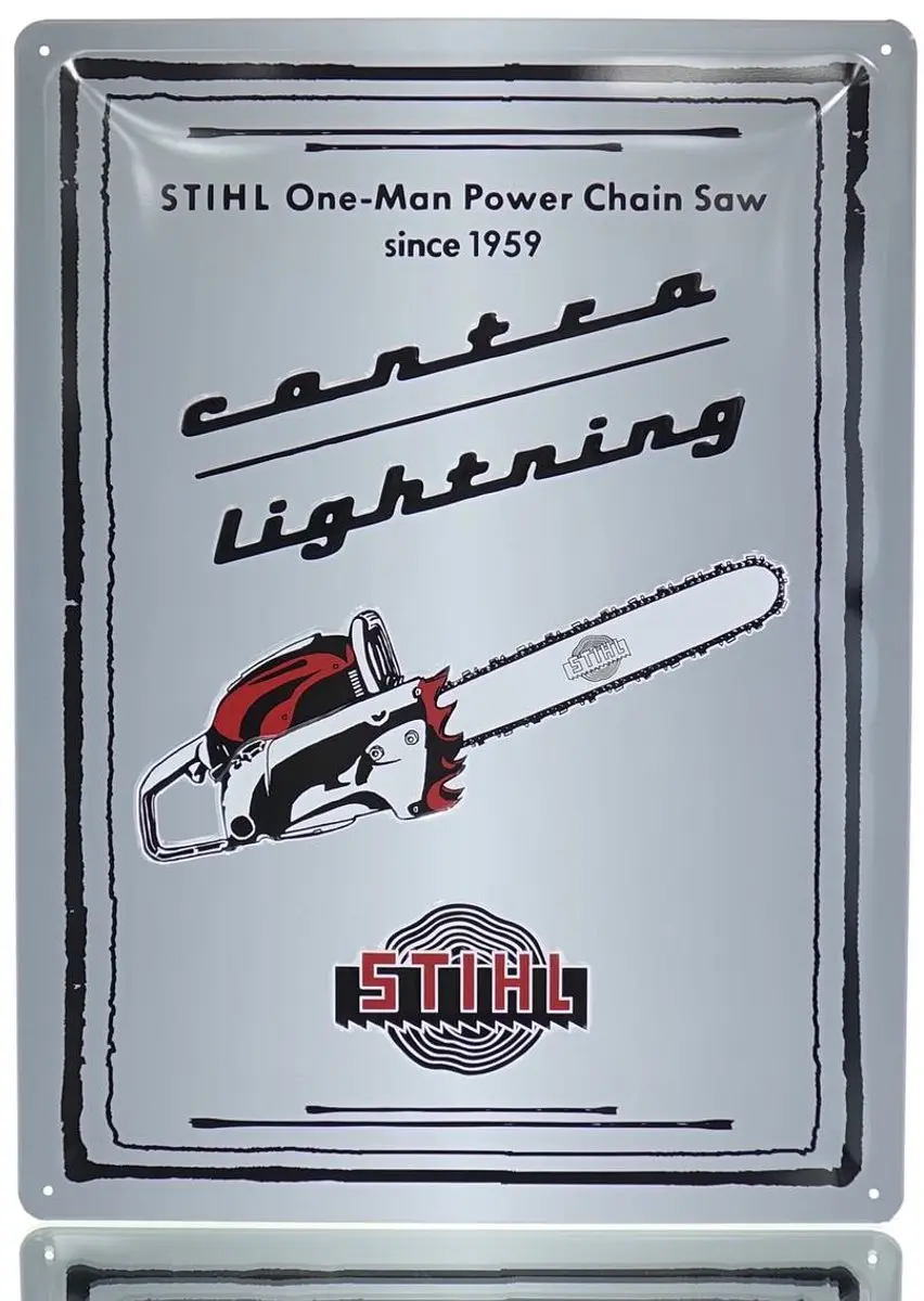 Stihl Heritage metalen bord 30 x 40 cm