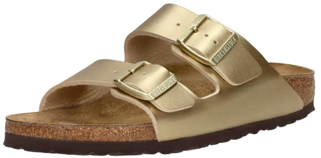 Birkenstock Arizona Gold Narrow Birko-Flor Slides - Maat 39