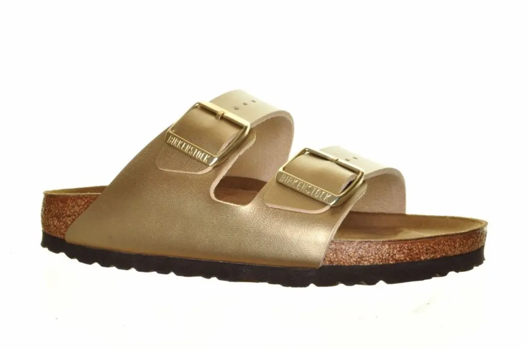 Birkenstock Arizona Gold Narrow Birko-Flor Slides - Maat 39