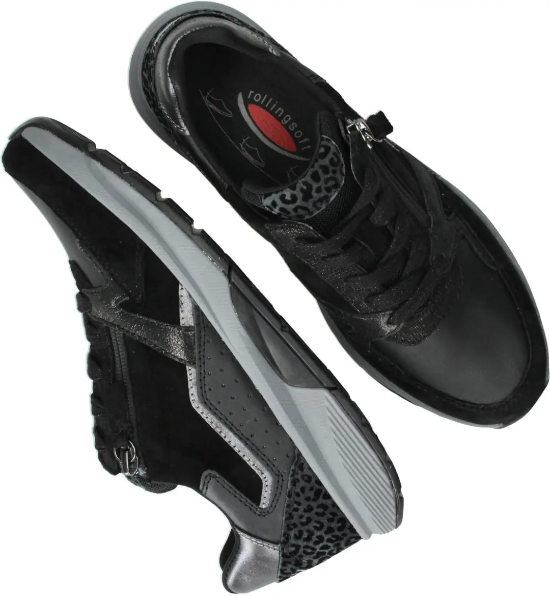 Gabor Dames Sneakers 878 - Zwart - afbeelding 5 van 6