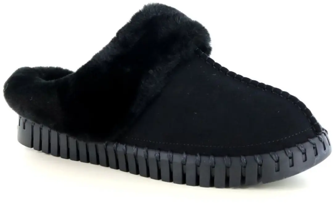 Ilse Jacobsen TULIP3871 Pantoffels - 39 - Black - afbeelding 2 van 6