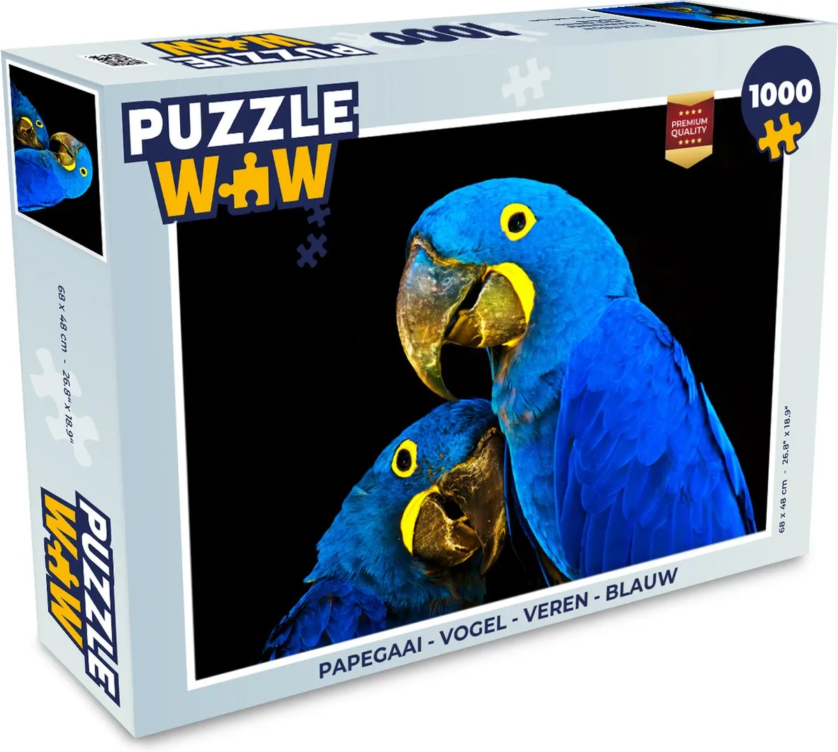 PuzzleWow Papegaai Legpuzzel 1000 Stuks - Multicolor