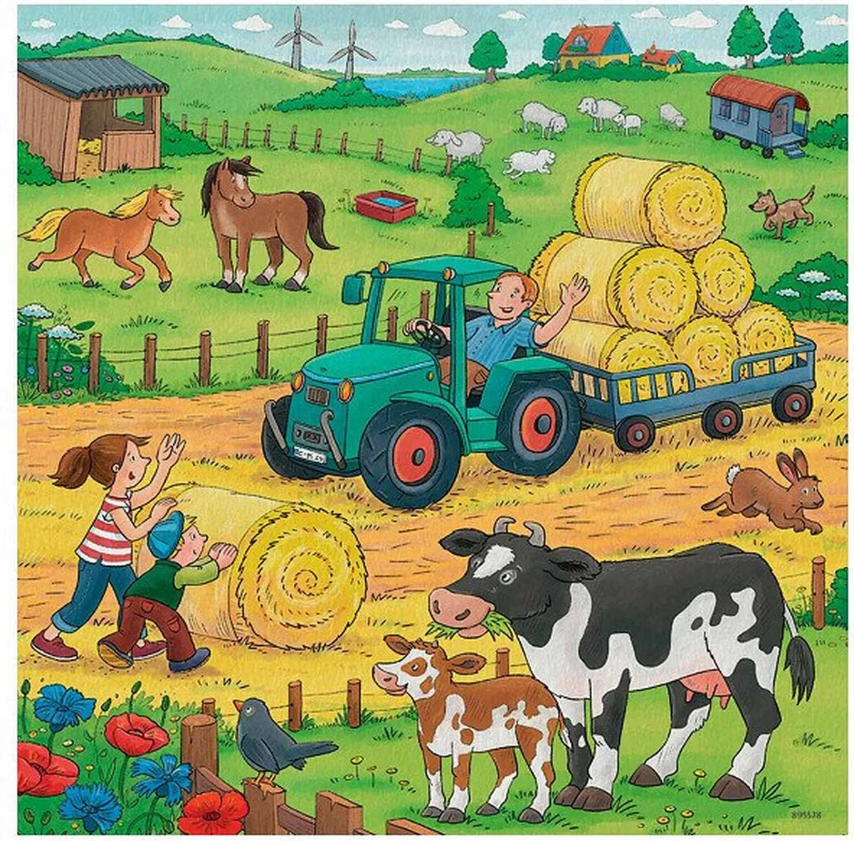 Ravensburger Boerderij Puzzel 3x49 Stuks - Multicolor