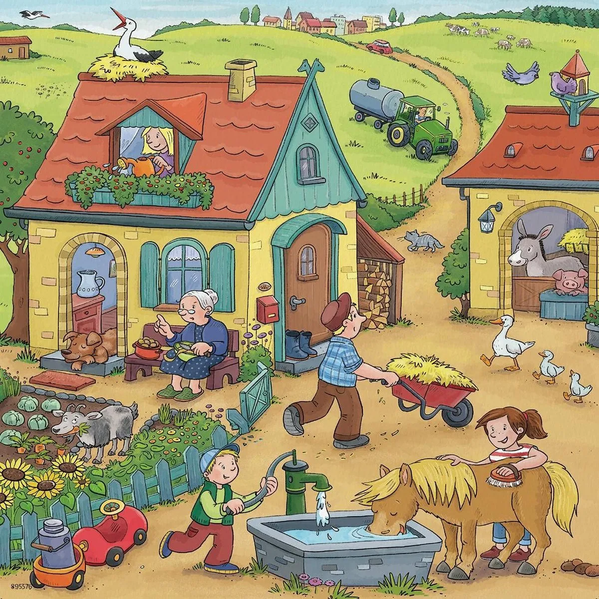 Ravensburger Boerderij Puzzel 3x49 Stuks - Multicolor
