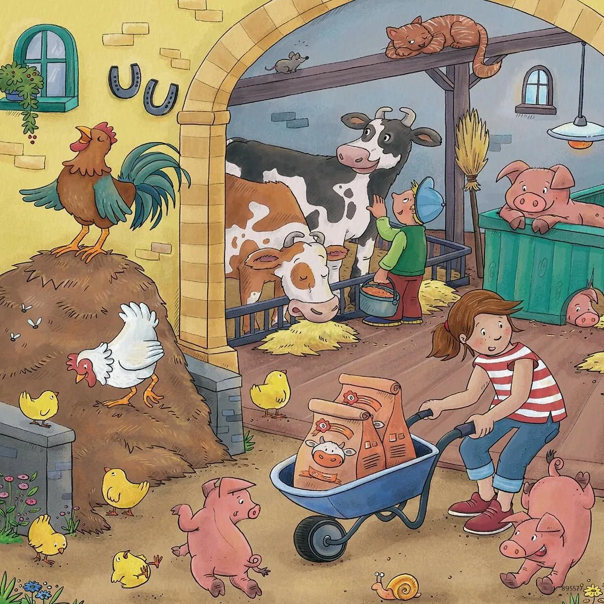 Ravensburger Boerderij Puzzel 3x49 Stuks - Multicolor