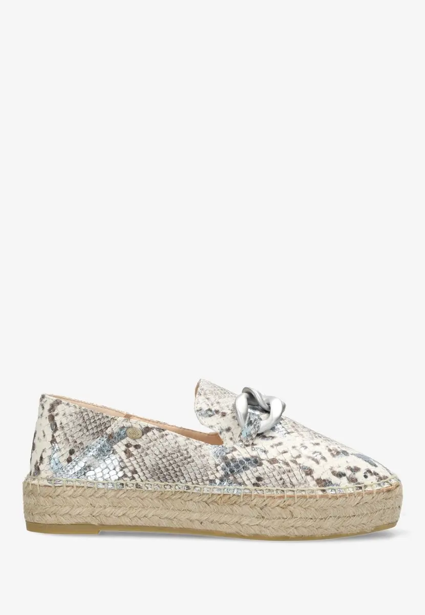 Fred De La Bretoniere Espadrille June Chain Metallic Blue
