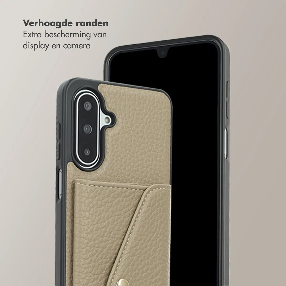 Selencia Koordhoes Samsung Galaxy A17 - Taupe - 3 Pasjes