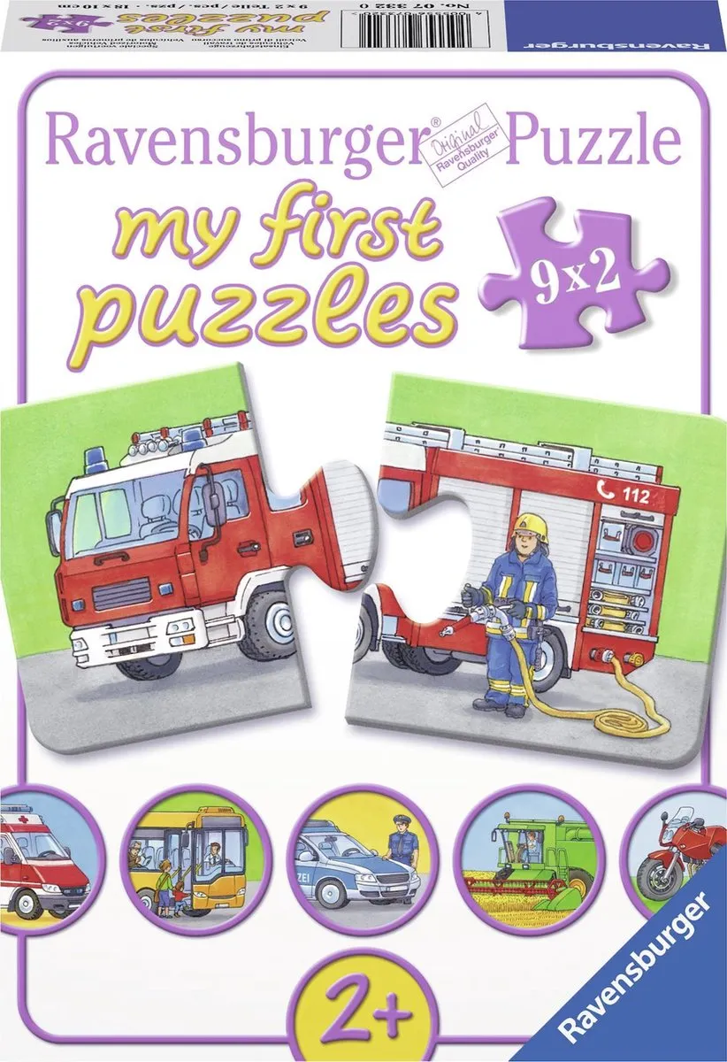 Ravensburger My First Puzzels 2 Stuks - 9x2 - Multicolor