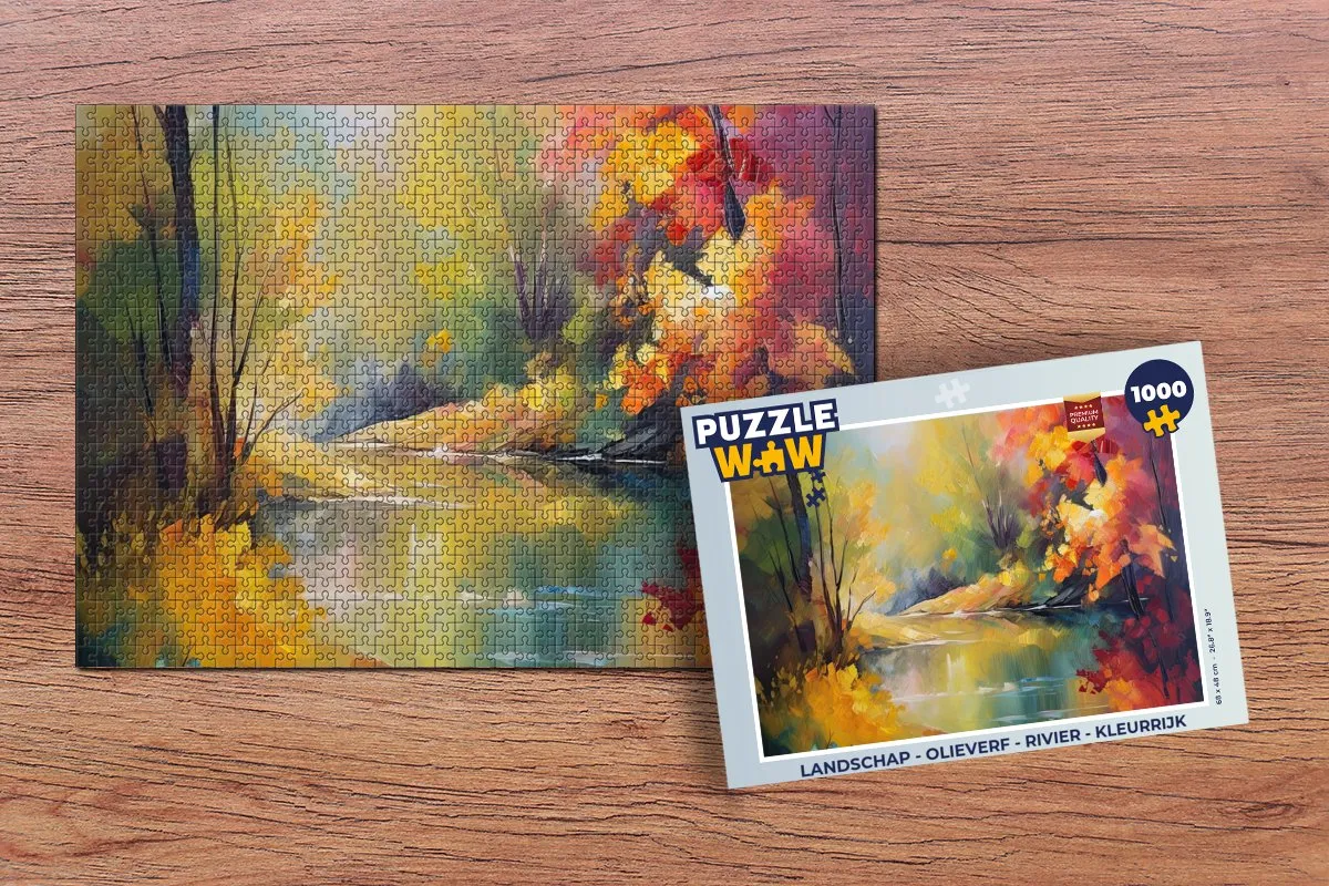 PuzzleWow Landschap Rivier Puzzel 1000 Stuks - Multicolor