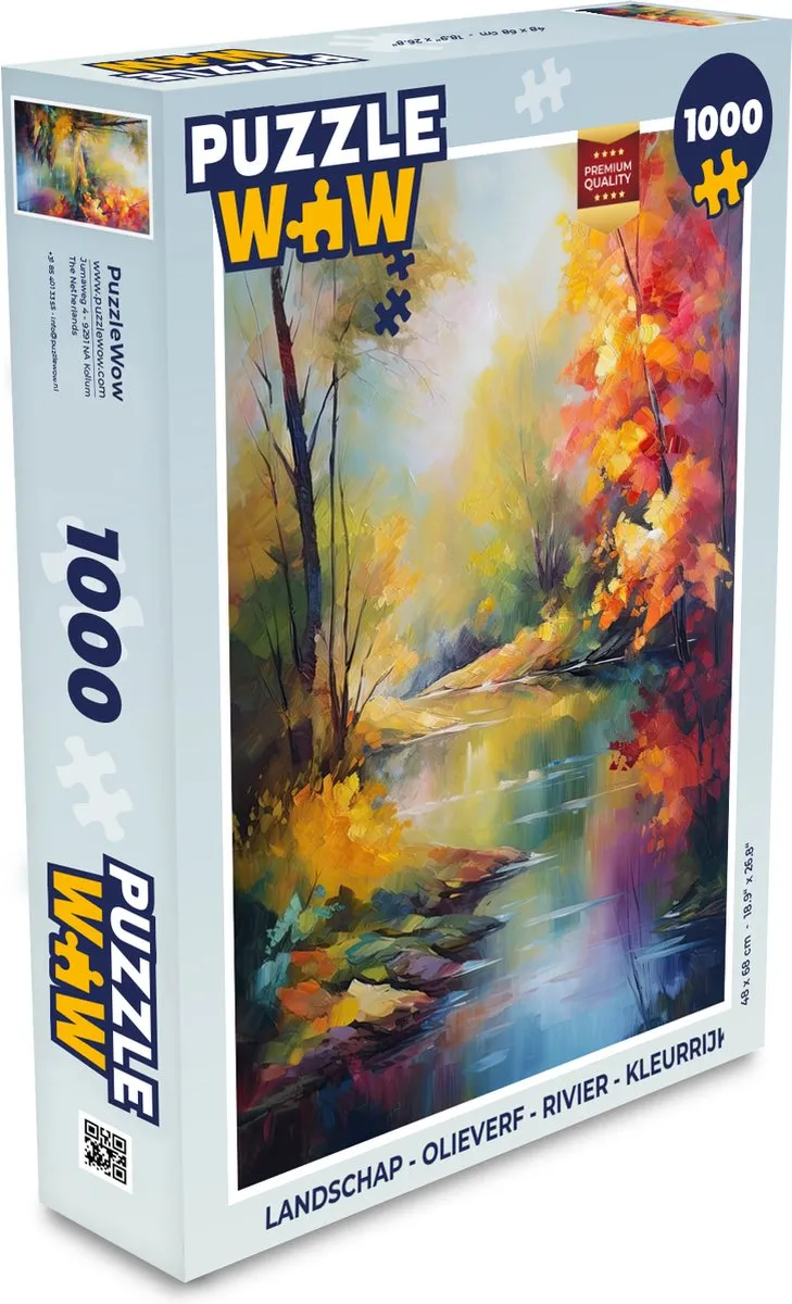 PuzzleWow Landschap Rivier Puzzel 1000 Stuks - Multicolor