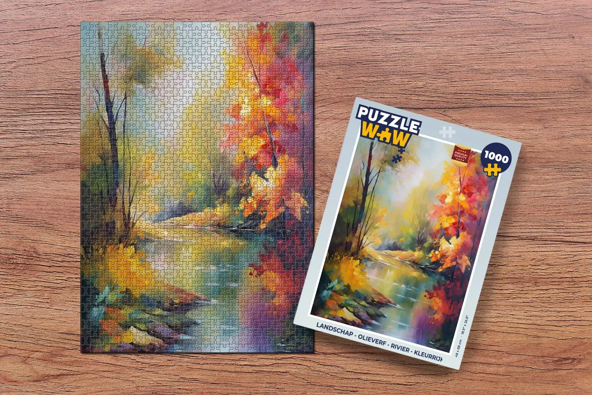 PuzzleWow Landschap Rivier Puzzel 1000 Stuks - Multicolor