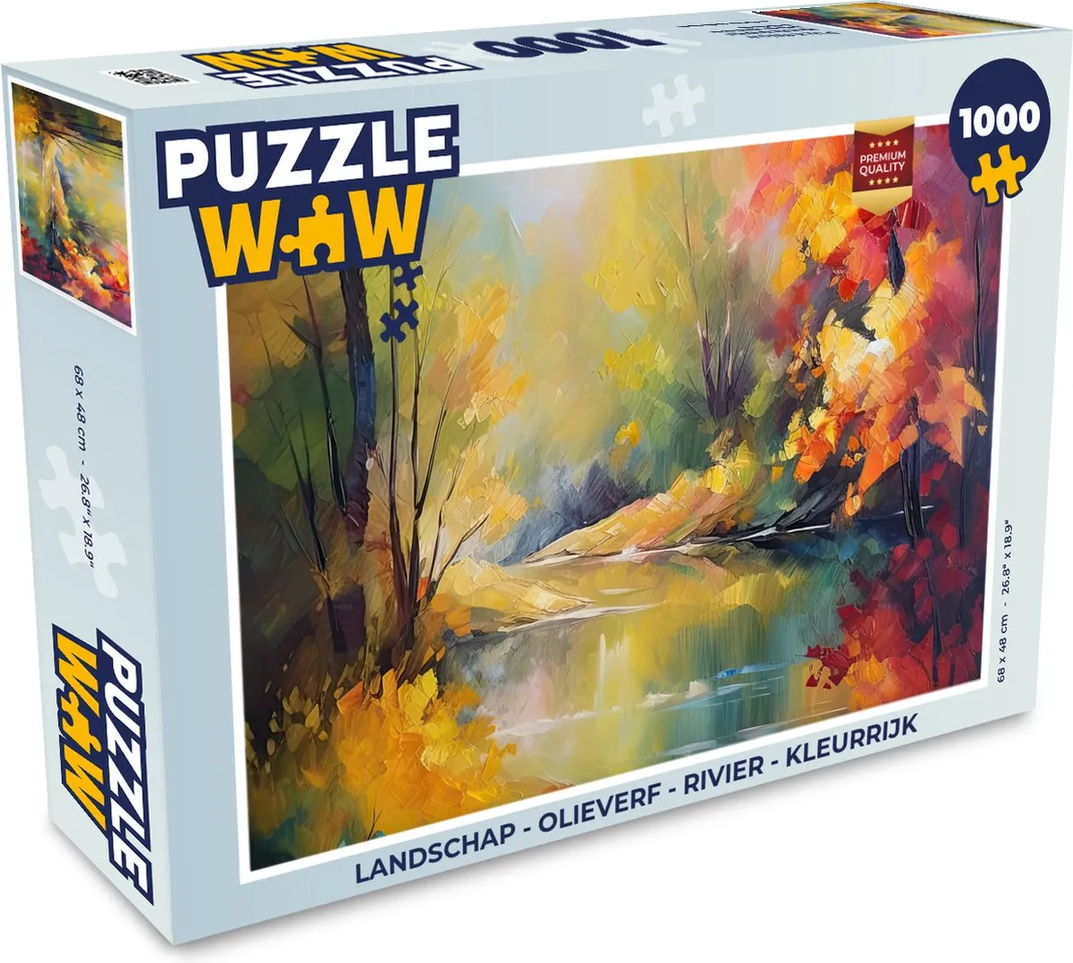 PuzzleWow Landschap Rivier Puzzel 1000 Stuks - Multicolor