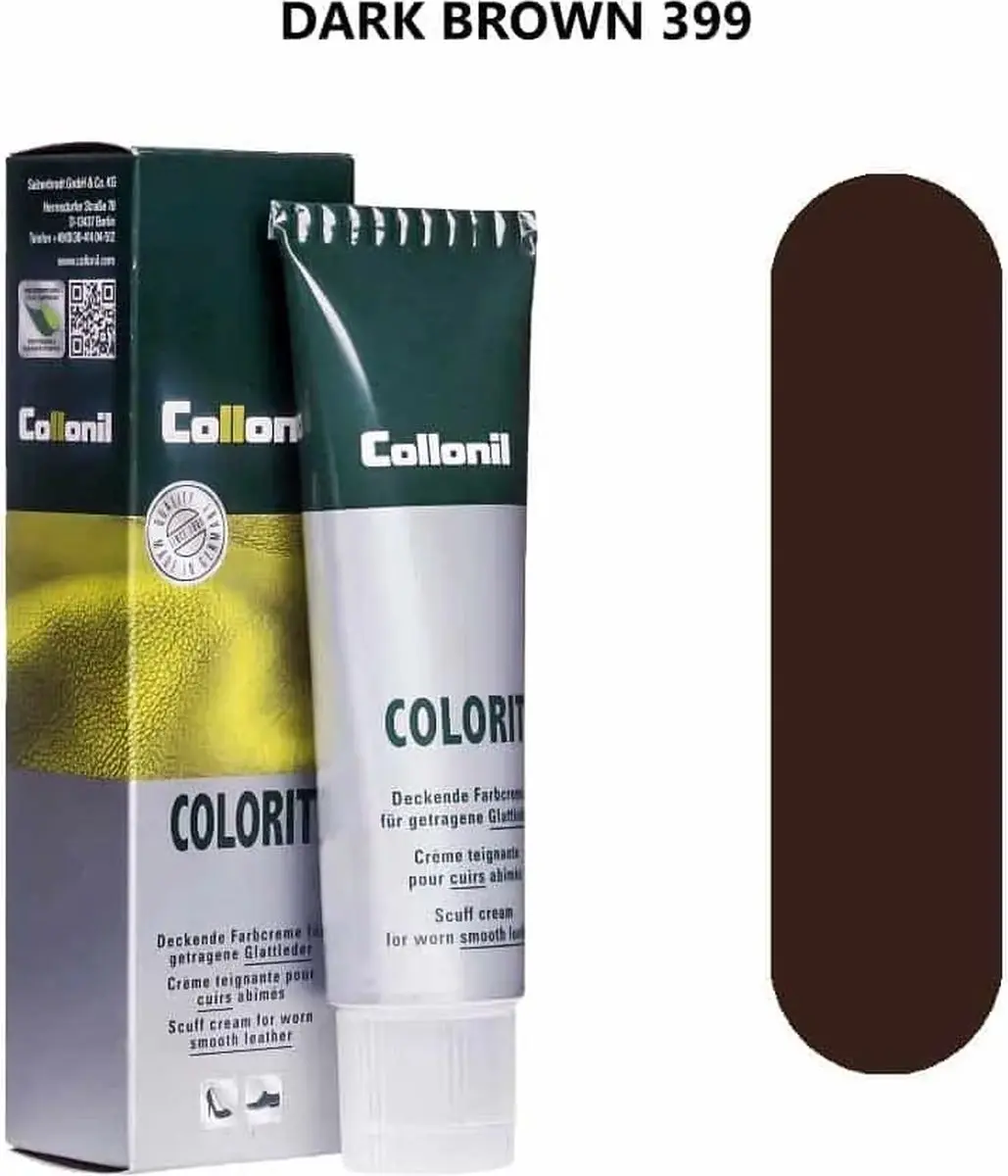 Collonil COLORIT 50ml kleur/glans bruin donker dekkende schoensmeer