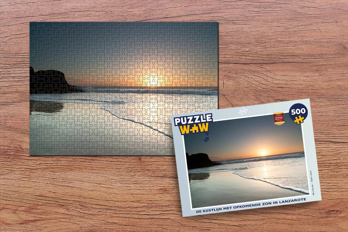 PuzzleWow Legpuzzel De Kustlijn Lanzarote 500 Stuks - Multicolor