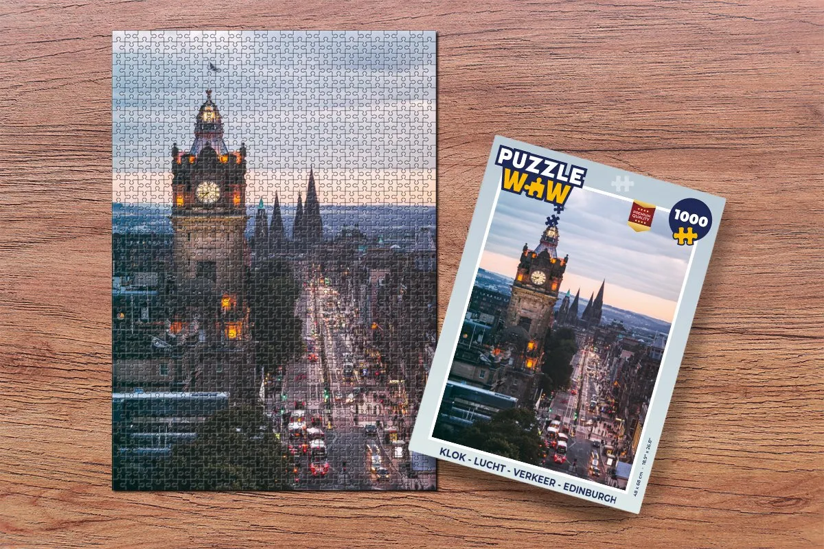 PuzzleWow Edinburgh Legpuzzel 1000 Stuks - Multicolor