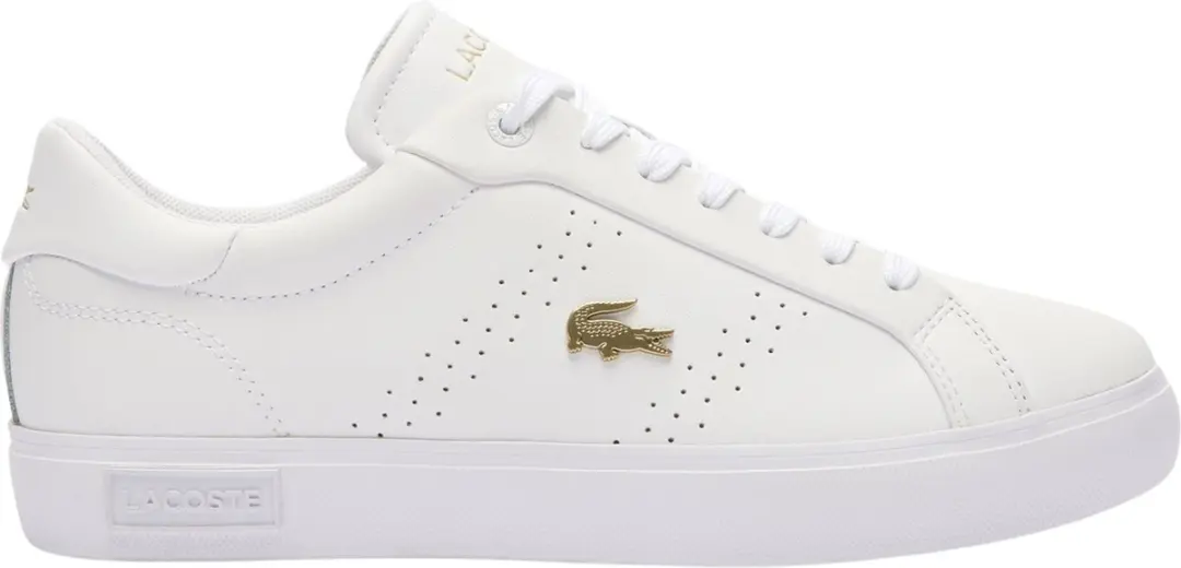 Lacoste Powercourt 2.0 Dames Sneakers - Wit/Goud - Maat 40