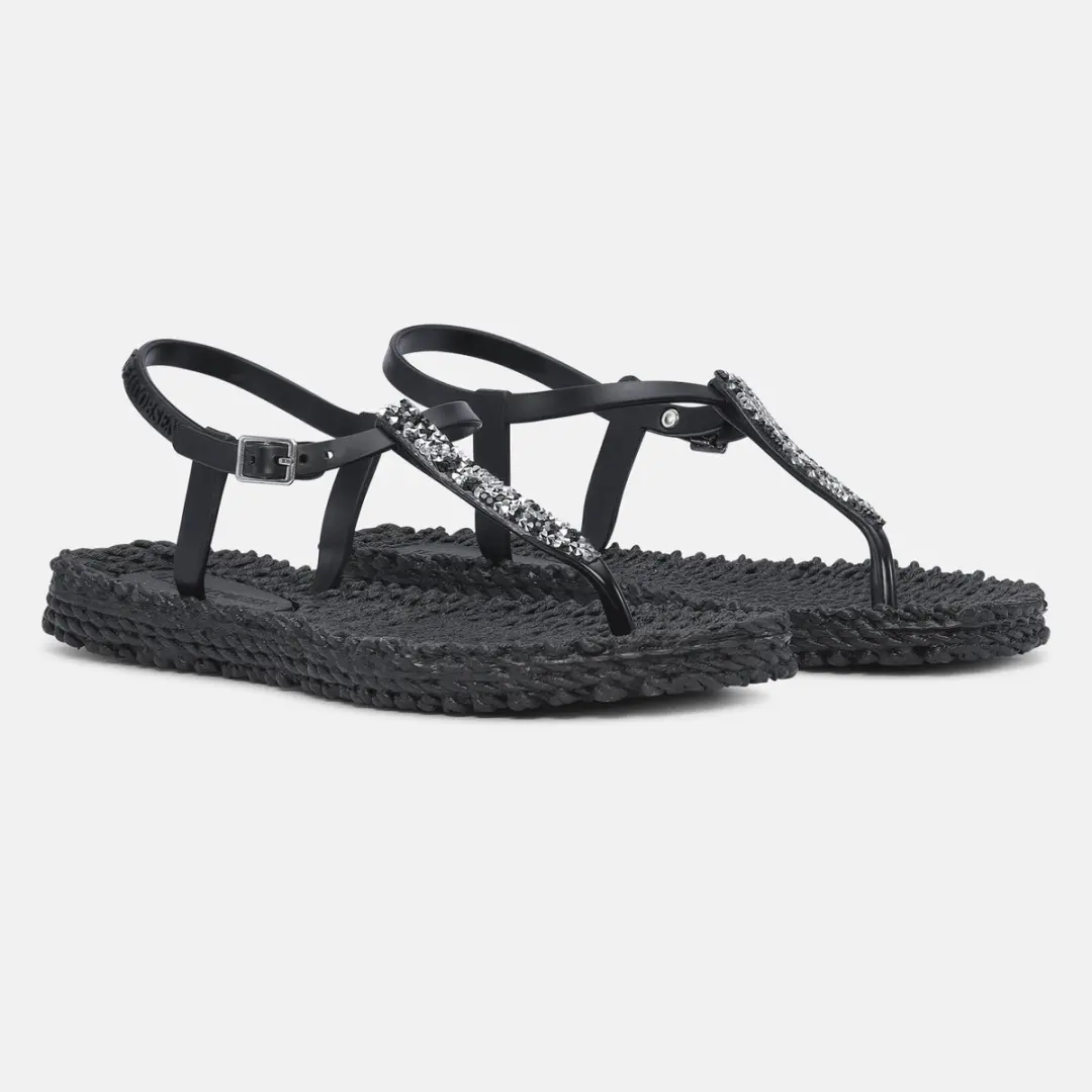 Slippers met enkelband en glitter CHEERFUL10G