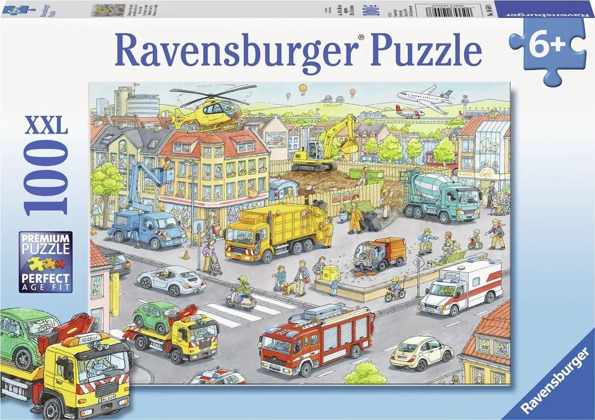 Ravensburger Voertuigen in de Stad Legpuzzel 100 Stuks