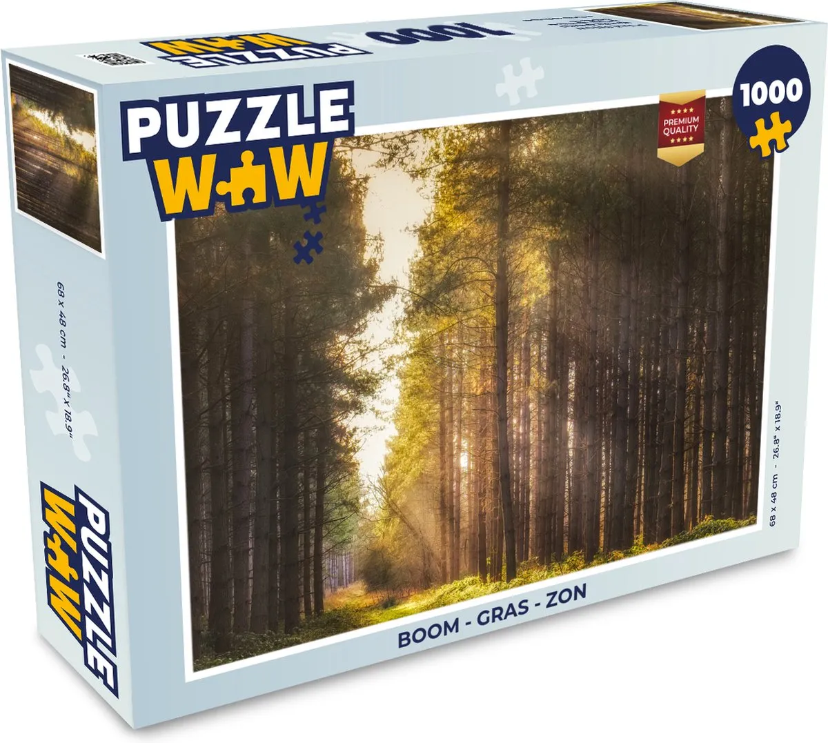 PuzzleWow Boom - Zon Legpuzzel 1000 Stuks - Multicolor
