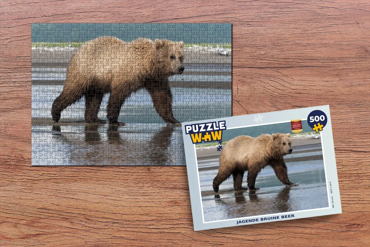 PuzzleWow Puzzel Beer Strand Water 500 Stuks - Multicolor