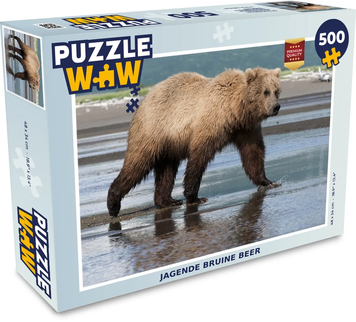 PuzzleWow Puzzel Beer Strand Water 500 Stuks - Multicolor
