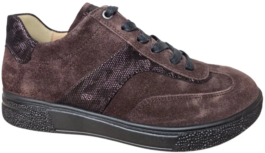 Hartjes 162.2702/34 78.78 Sophie Sneakers Bruin Suede Dames Breedtemaat H