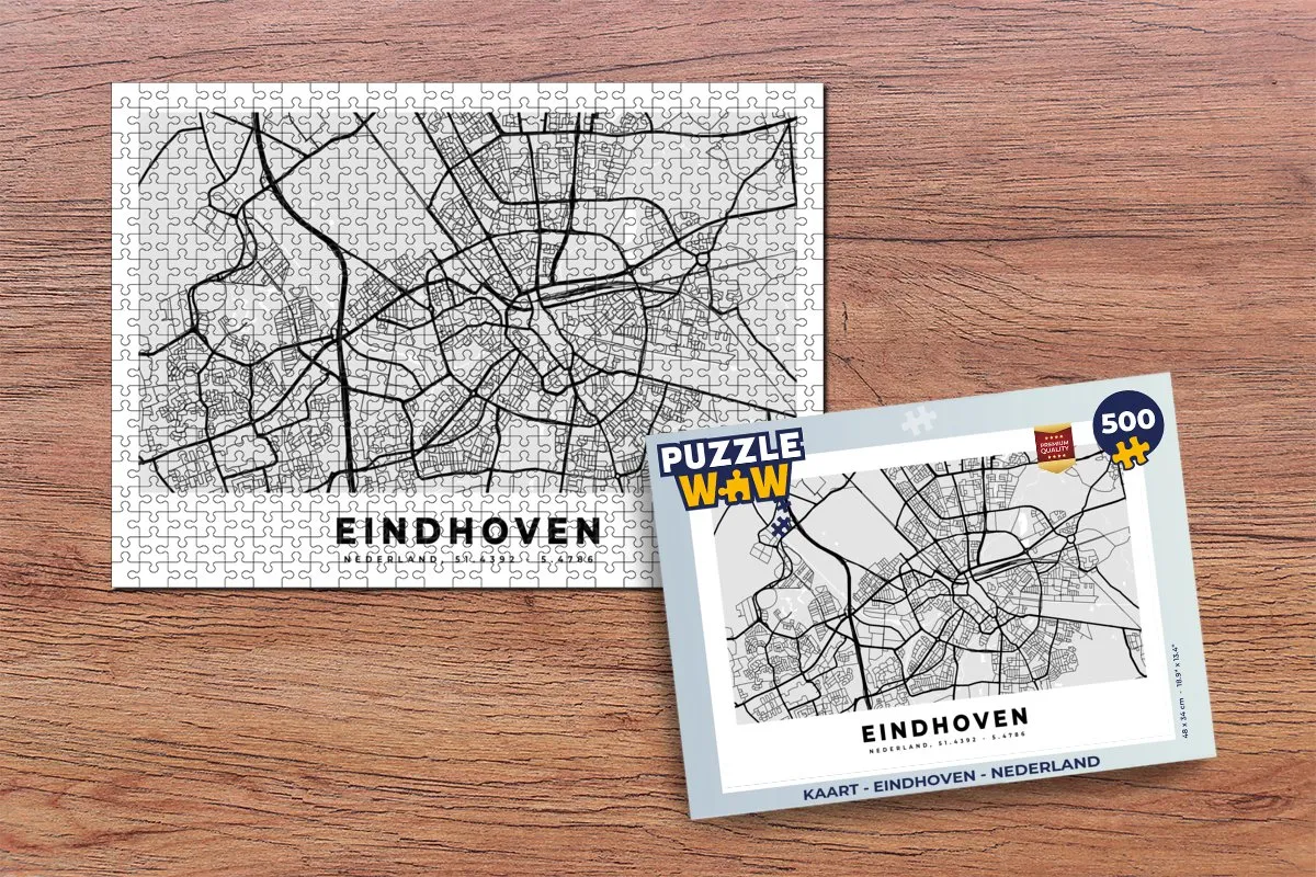 PuzzleWow Legpuzzel Eindhoven Nederland 500 Stuks - Multicolor