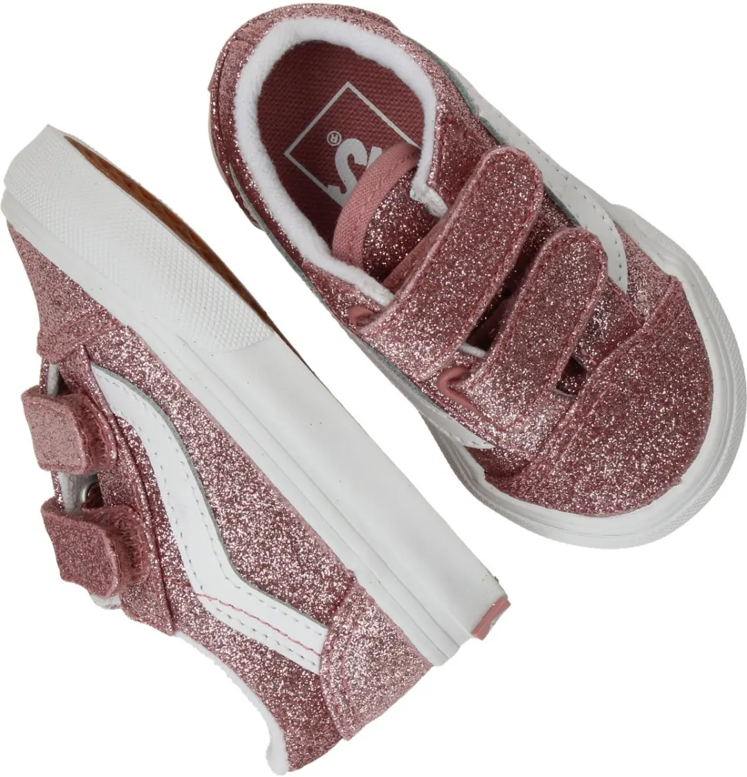 Vans Old Skool V Glitter Sneakers - Roze - afbeelding 6 van 6