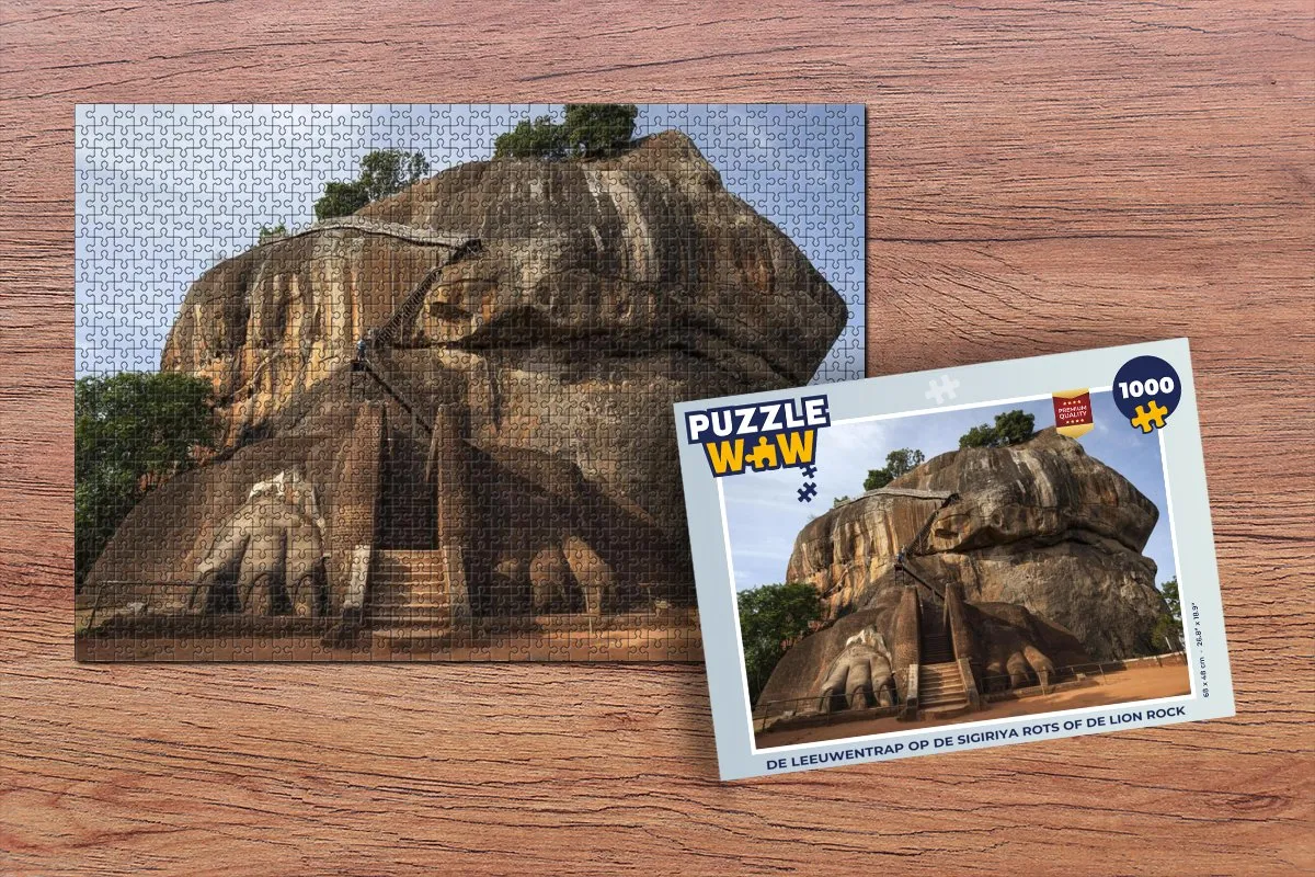 PuzzleWow De leeuwentrap Sigiriya Legpuzzel 1000 Stuks - Multicolor