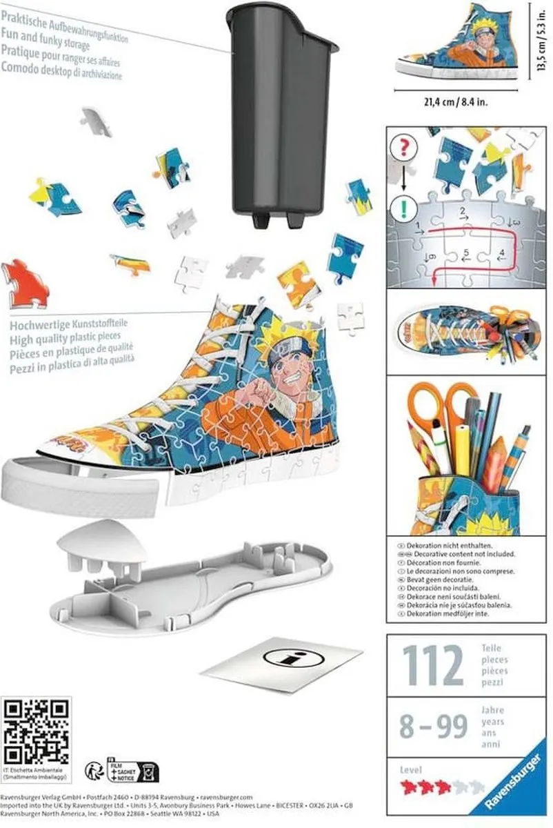 Ravensburger Naruto 3D Puzzel 108 Stuks - Meerkleurig - afbeelding 6 van 6