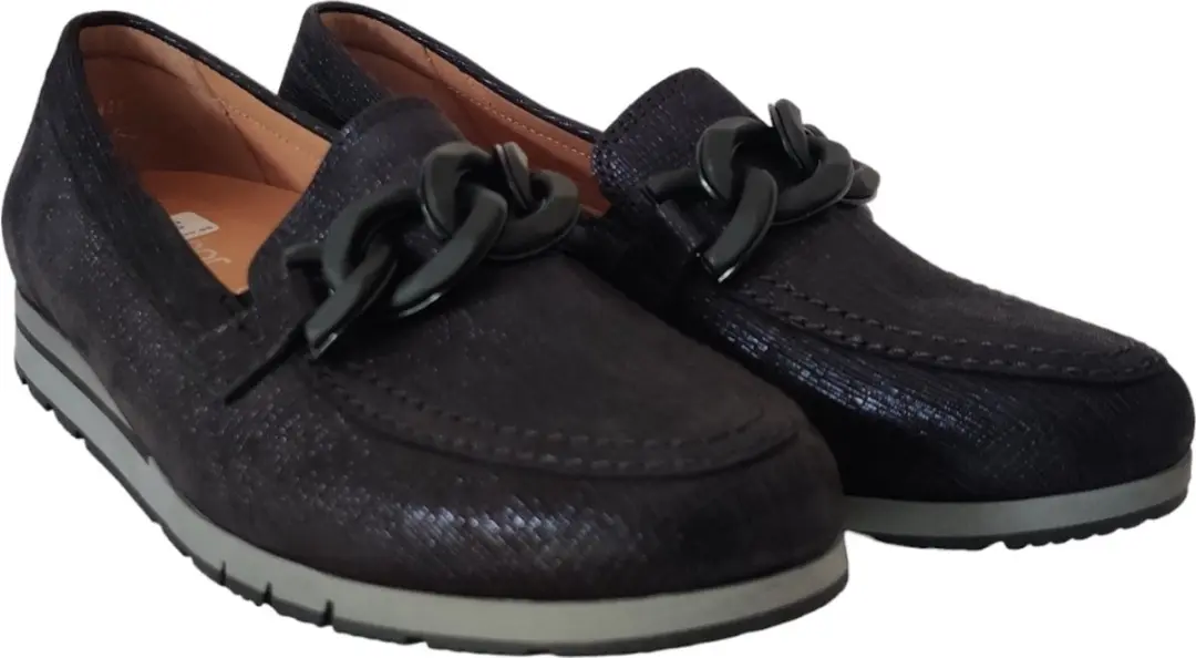 Gabor Instappers Blauw Suede - Dames - Maat 40 - afbeelding 4 van 6