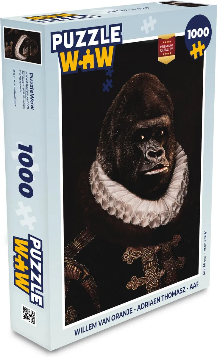PuzzleWow Willem van Oranje Legpuzzel 1000 Stuks - Multicolor