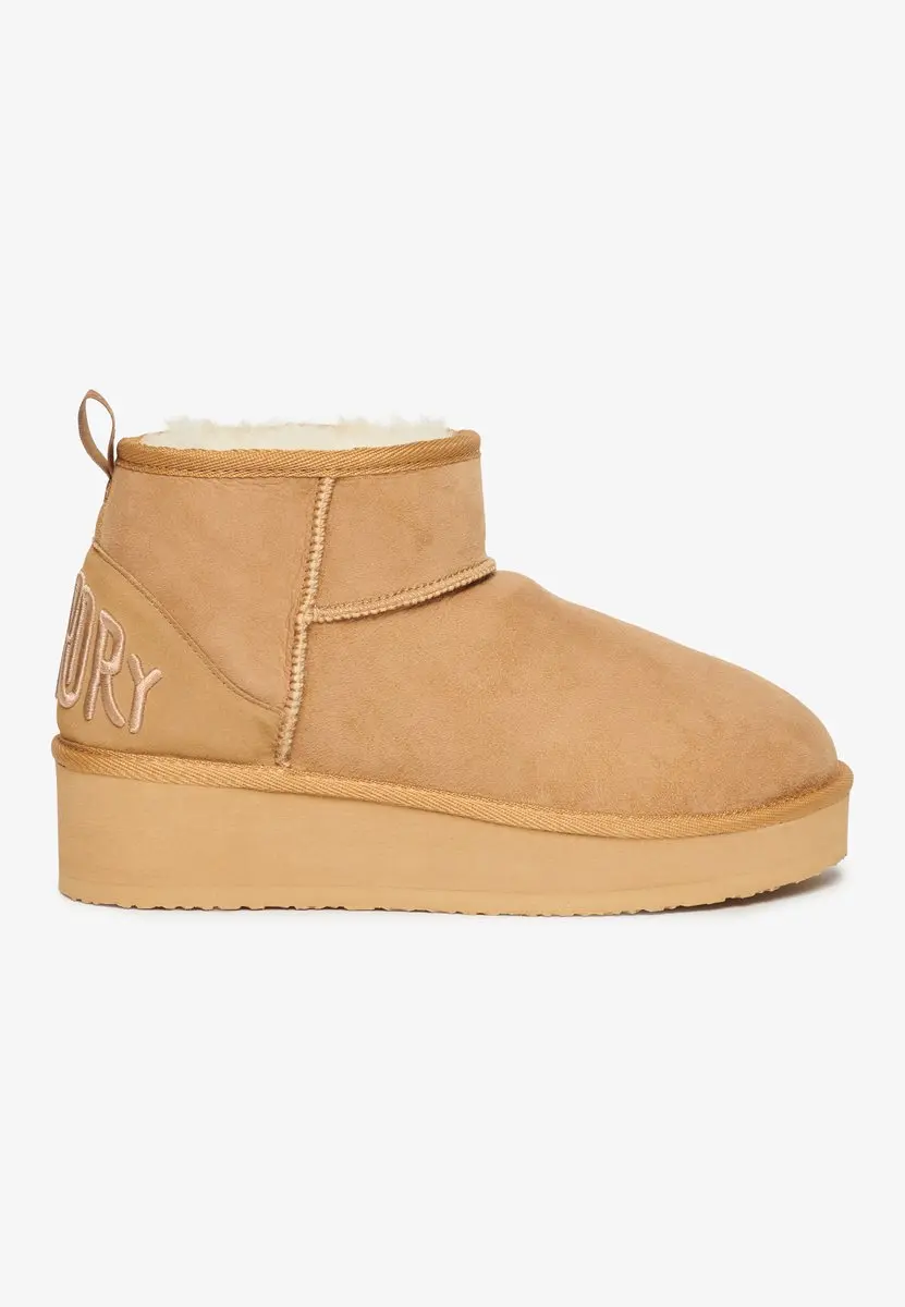 Superdry Suède Sherpa Laarzen - Light Tan - afbeelding 5 van 6