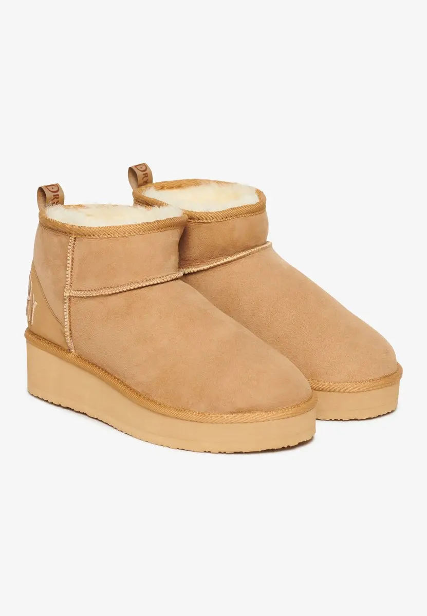 Superdry Suède Sherpa Laarzen - Light Tan - afbeelding 2 van 6