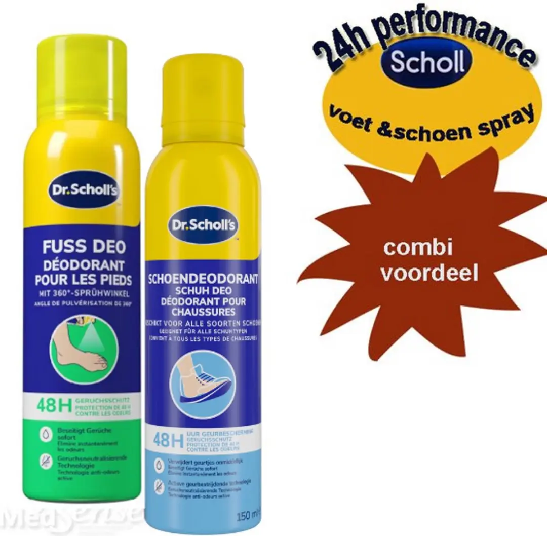 Combi-pak: Scholl Fresh Step Shoe Spray & 150ml en Fresh Step  Voetspray 150ml