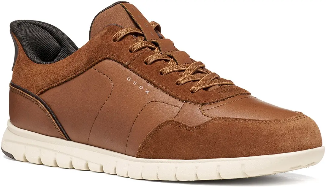 Geox FLEXTRIDEZERO PLUS herensneaker van leer U66NEA 0BC22 C6001 Fast-in