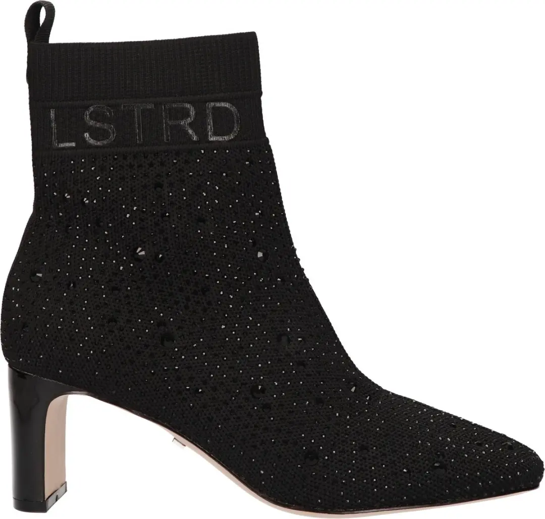 La Strada Enkellaars Zwart Knitted