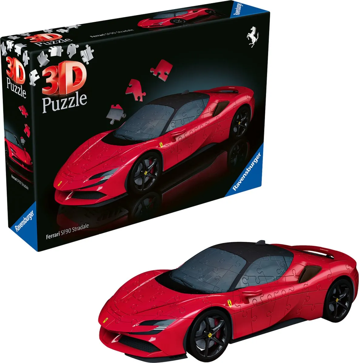 Ravensburger Ferrari SF 90 Stradale 3D Puzzel - 161 Stuks - Meerkleurig - afbeelding 6 van 6