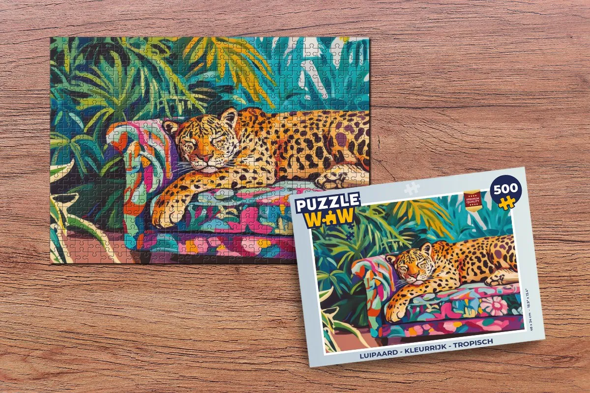 PuzzleWow Luipaard Tropische Legpuzzel 500 Stuks