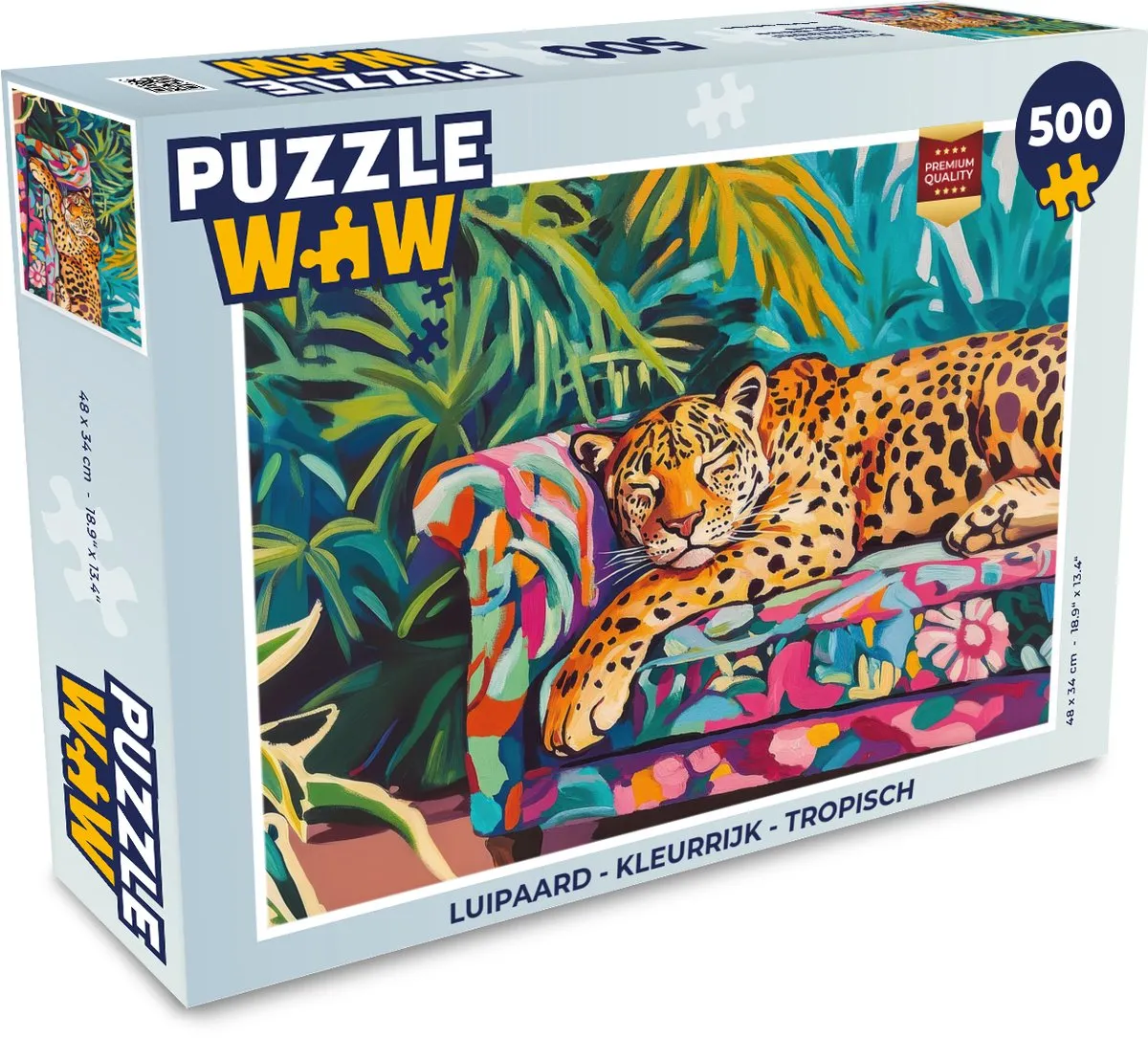 PuzzleWow Luipaard Tropische Legpuzzel 500 Stuks