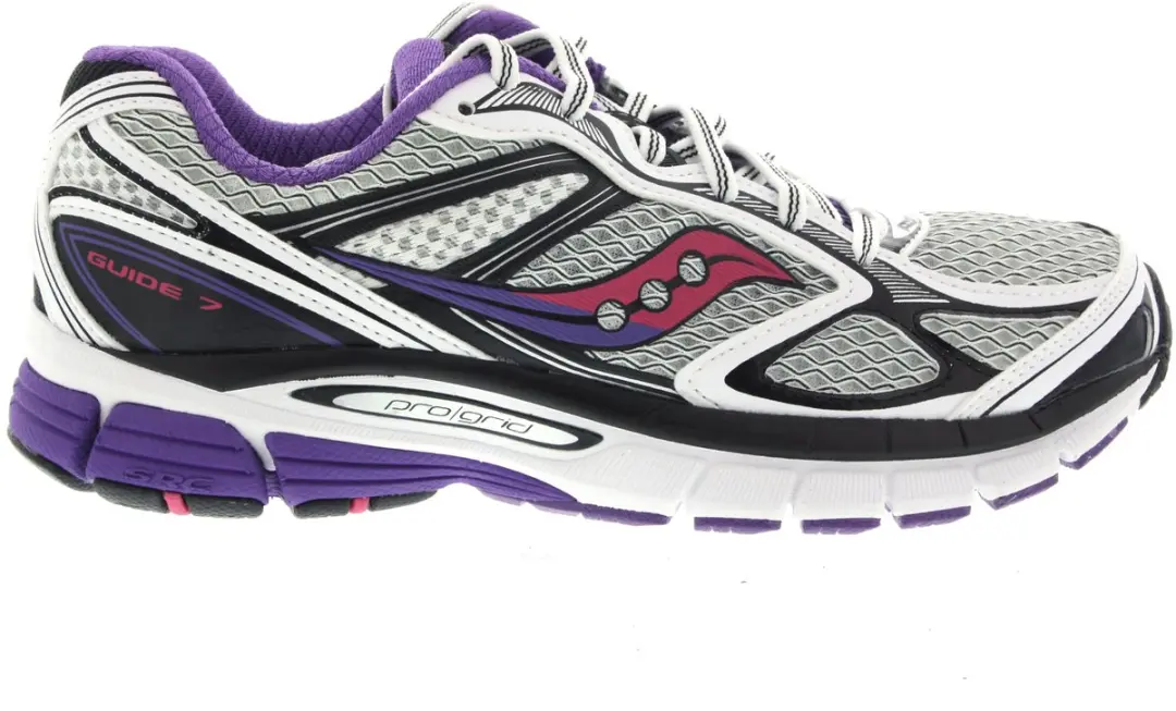 Dames Sneakers Saucony Saucony Progrid Guide 7 White/drupe Wit